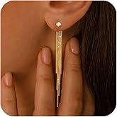 Carffordo Dangle Earrings for Women - Dainty 14K Gold Plated Long Drop Chain Earrings Trendy Wedding Threader Earring Hypoallergenic Prom jewelry