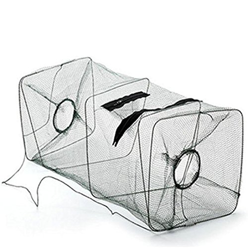 Foldable fishing net trap and dip drift shrimp net cage…