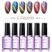 Cat eye magnetic gel nail polish, Beau Gel 3D Chameleon Color Changing with Nail Magnet Stick ( 6 Colors) #05