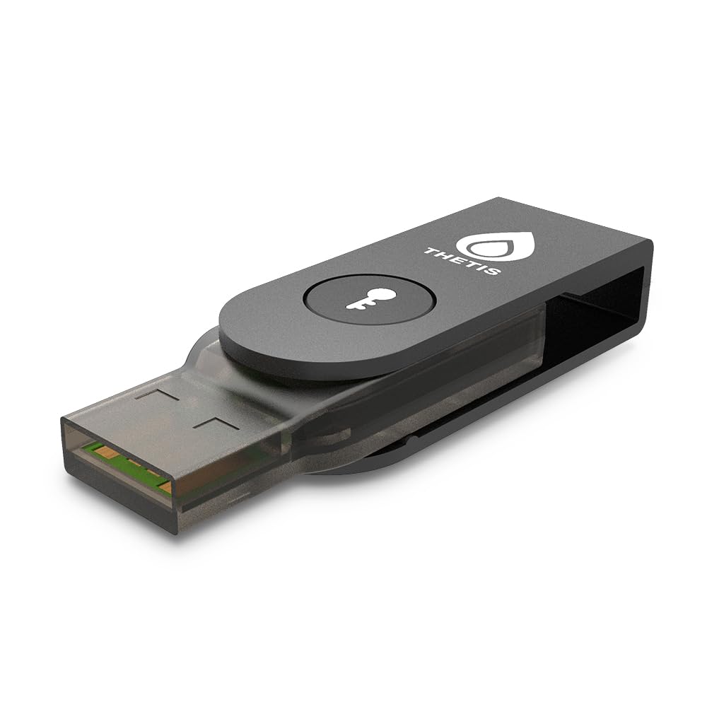 Photo 1 of Thetis Pro-A FIDO2 Security Key Passkey Device with USB A & NFC, TOTP/HOTP Authenticator APP, FIDO 2.0 Two Factor Authentication 2FA MFA, Works with Windows/macOS/Linux/Gmail/Facebook/Dropbox/GitHub