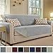 Gorilla Grip Original Slip Resistant Large Sofa Protector for Seat Width up to 70 Inch, Patent Pending Suede-Like Furniture Slipcover, 2 Inch Straps, Couch Slip Cover Throw for Dogs, Sofa, Charcoal
