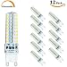 WELLHOME 3Watt LED G9 Dimmable Light Bulb Replacement 40W 35W Halogen Bulbs, 4000K Natural White 120 Volt 400 Lumens 360 Degree G9 Base LED Light Bulb – Pack of 12