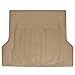 BDK Trimmable Heavy Duty Diamond Plate Cargo Trunk Mat Beige - Trim to Custom Fit for Car SUV Van