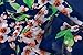 olrain Women's Floral Print Sheer Chiffon 3/4 Bat Sleeve Casual Loose Kimono Cardigan Capes (Medium, Blue)