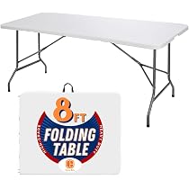 CozyBox 8FT Folding Table Indoor Outdoor Heavy Duty Portable