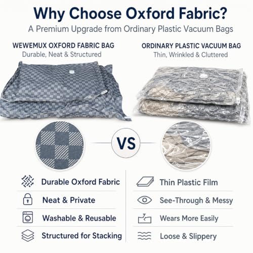 Oxford Fabric Vacuum Storage Bags for Bedding, 4 Pack, No Pump photo 12