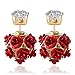 Women's Stud Earrings,Doinshop Fashion Flower Rose Eardrops Wedding Earbob Jewelry (red)