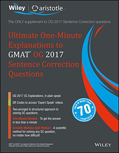 Wiley’s Ultimate One-Minute Explanations to GMAT OG 2017 Sentence Correction Questions