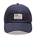 MIRMARU USA American Flag Embroidered 100% Cotton Low Profile Adjustable Strap Baseball Cap Hat (Flag-Navy)