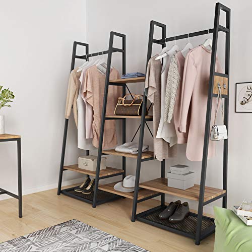 Tribesigns 70 Inch Double Rod Free Standing Closet Storage Organizer