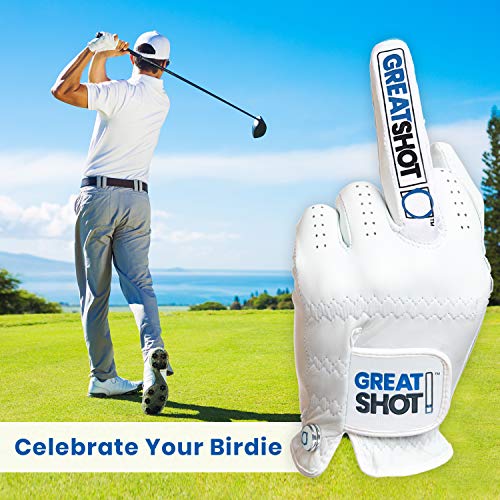 Great Shot Golf Glove The Birdie AAA Premium Cabretta Leather (Medium/Large, Worn on Left Hand) - //coolthings.us