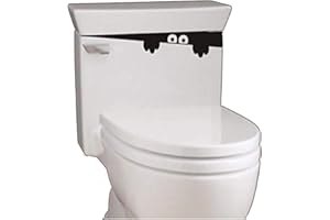 3D Toilet Monster Peep Art Decal, Funny Bathroom Seat Decor Removable Sticker, Cartoon Toilet Seat Stickers for Bathrooms and