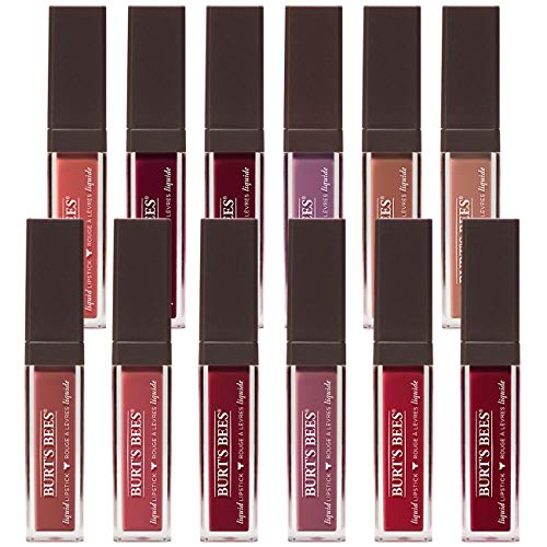 BURT’S BEES 100% NATURAL GLOSSY LIQUID LIPSTICK, RUSHING ROSE, 1 TUBE