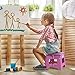 ACSTEP 9 Inch Folding Step Stool - The Lightweight Step Stool is Sturdy and Safe Enough. Opens Easy with One Flip. Great for Kitchen, Bathroom, Bedroom Pink