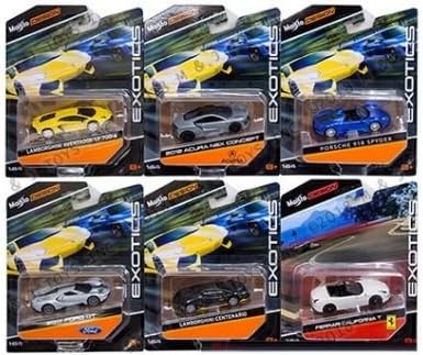 New DIECAST Toys CAR MAISTO 1:64 Exotics 2016 "C Assortment Set of 6 15494-16C