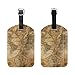 ALAZA Vintage World Map Luggage Tag PU Leather Bag Tag Travel Suitcases ID Identifier Baggage Label 1 Piece