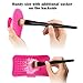 TailaiMei Makeup Brush Cleaning Mats, 1 Mini Makeup Brush Cleaner mat, 1 Cosmetic Brushes Cleaning Plate Portable Washing Tool and 1 Sponge Blender,Silicone Brush Scrubber for Face and Eye Brush(Pink)