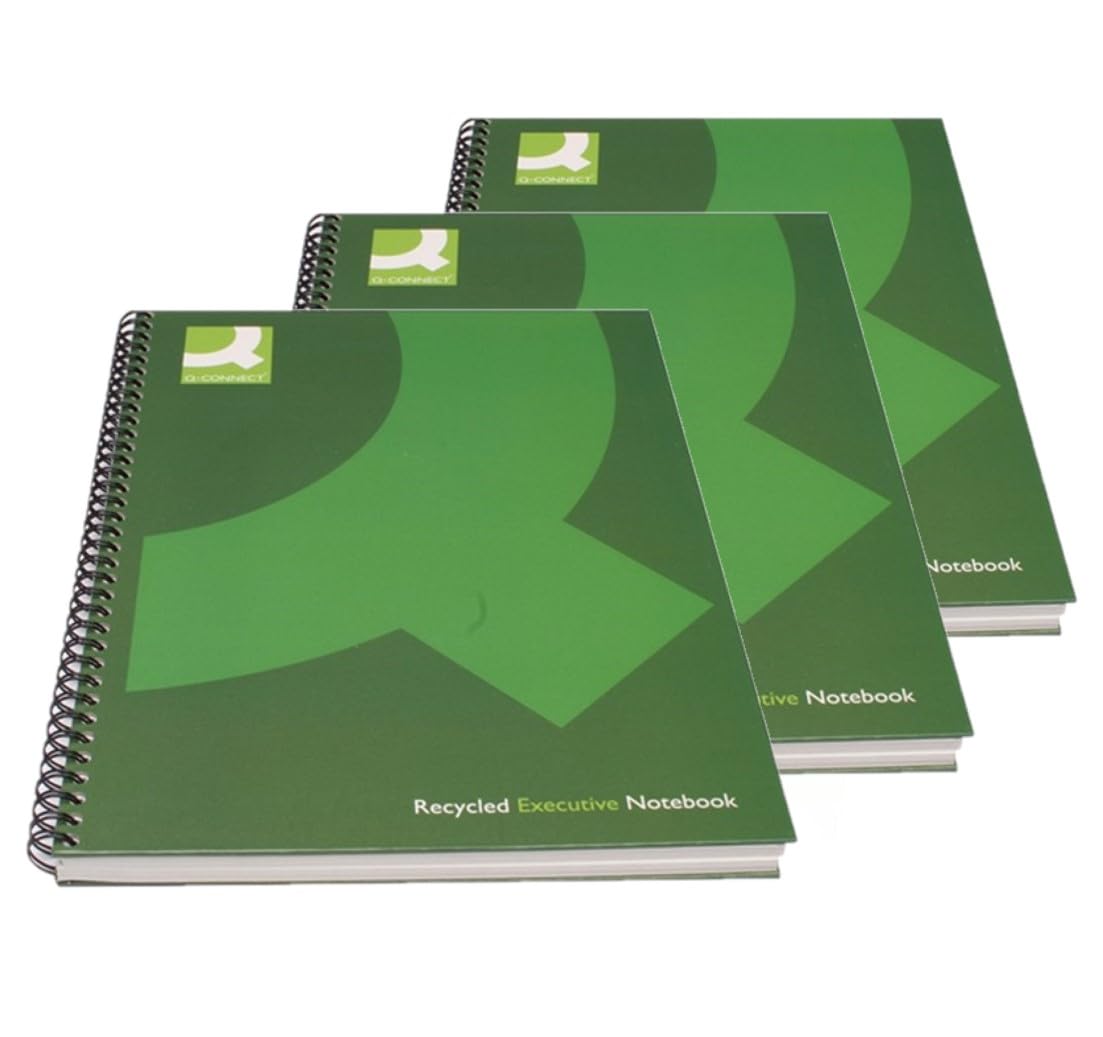 Q-Connect Recycled A5 Wirebound Book - Pack of 3