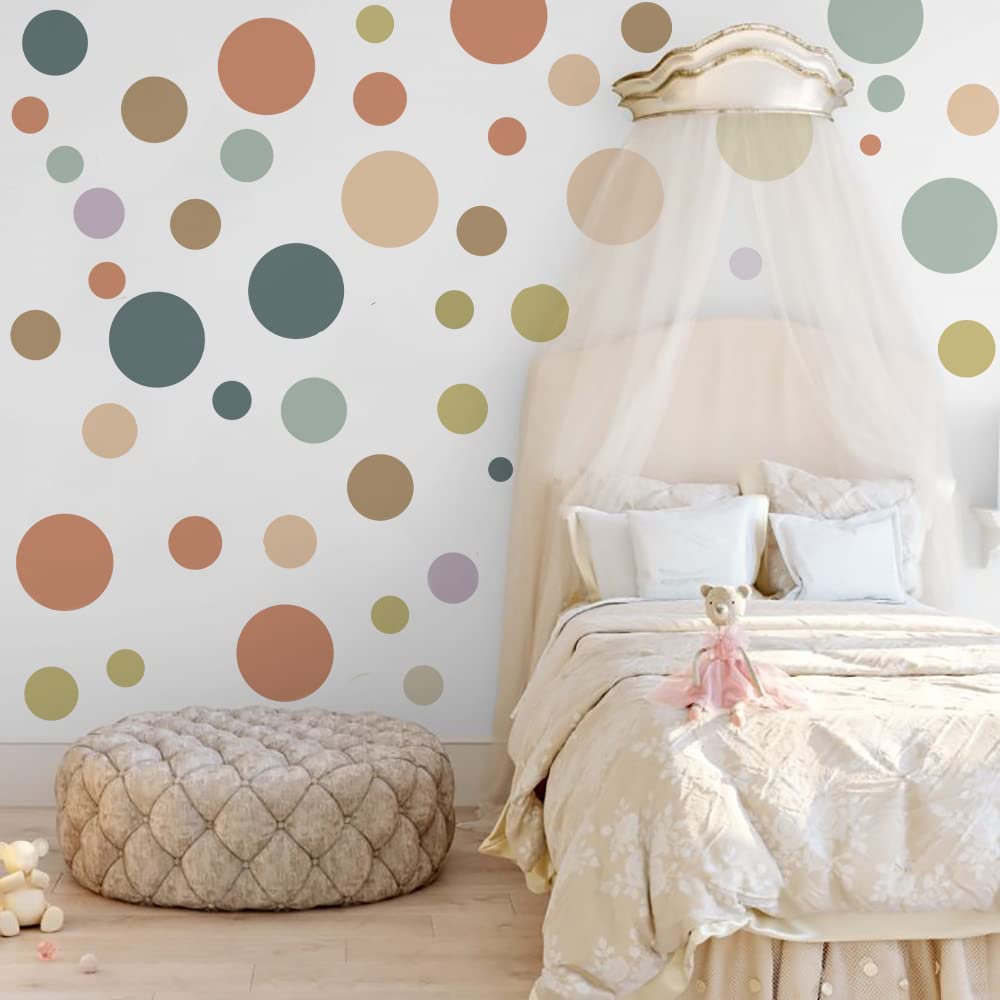 Runtoo Colorful Dots Bohemian Modern Abstract Wall Stickers Circles Stickers Window Living Room Bedroom Girl Kids Room Home Decor