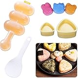 7 Pcs Sushi Maker Tool Set 1 Rice Ball Mold 2 Size
