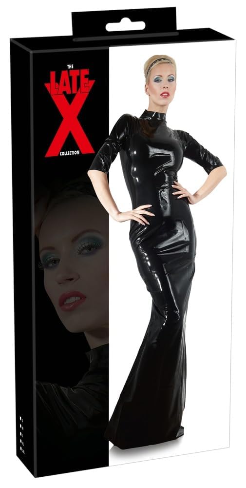 Late X Latex Dress, X-Large, Black
