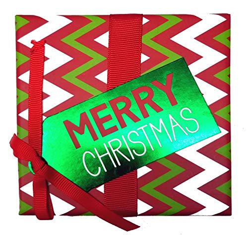 Christmas Gift Card Holder Boxes with Ribbon & Foil (Set of 4)