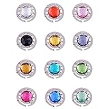 Purse Hooks SKL 12 Pack Diamond Folding Hook Set Table Hanger for Bag Storage Butterfly Bling Gift for Women