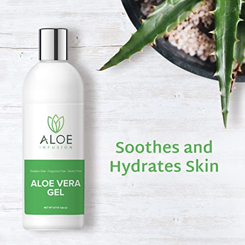 Aloe Infusion Organic Aloe Vera Gel Deeply Hydrating, Skin Nourishing
