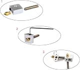 RUNCCI-YUN 4x MK8 Extruder Nozzle 0.4mm Brass, 30mm Throat Tube, Heating Block view 2