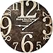 Round Decorative Clock with Over Sized Numbers and Distressed Face 23 x 23 inches Sideways Numbers