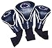 Team Golf NCAA Penn State Nittany Lions Contour Golf Club Headcovers (3 Count) Numbered 1, 3, & X, Fits Oversized Drivers, Utility, Rescue & Fairway Clubs, Velour lined for Extra Club Protection