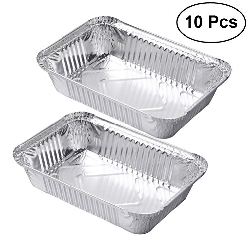 OUNONA Aluminium  Foil  Food Containers Trays Barbecue Drip 