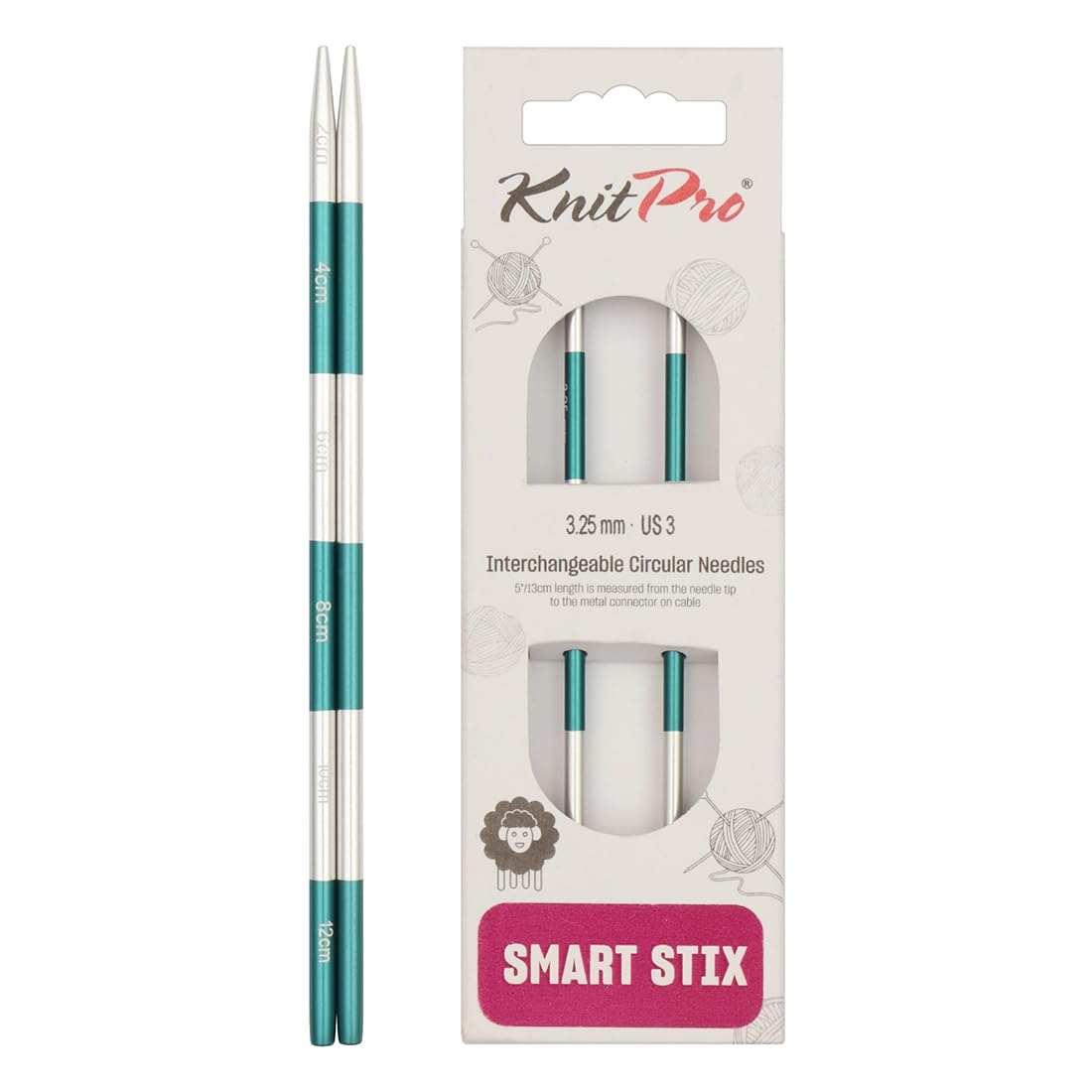 KnitPro Smartstix Interchangeable Circular Needles 5.5" (14cm) | 3.25mm