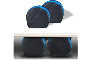 MORNYRAY Tire Covers 2 Pack,Waterproof Anti-UV Snow Sun Rain Tire Covers for RV,Truck, SUV, Trailer, Camper. (Bule, Fits for Tire Diameters 27" - 29")