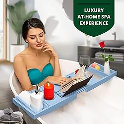 ROYAL CRAFT WOOD Luxury Bathtub Caddy Tray, 1 or 2