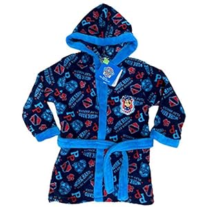 Nickelodeon TM Paw Patrol blauw Mix badjas met capuchon, badjas met karakter, zachte fleece badjas voor jongens