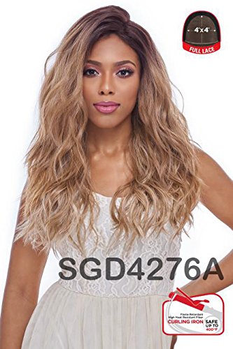 4x4 MULTI PARTING LACE WIG WITH SILK BASE, Multi-direction Part, FLS11 (1- Jet Black)