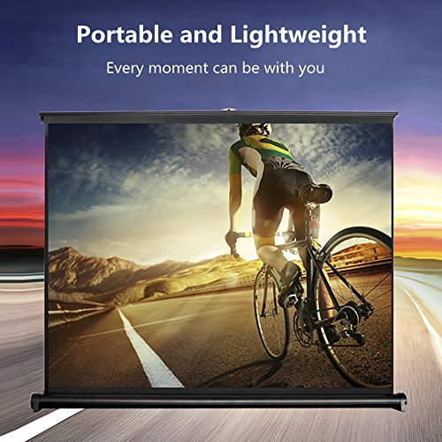 Projector Screen, Auledio Portable 50 Inch 169 Manual Pull Down Movie Projection Screens for