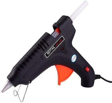 Cmerchants Mini Glue Gun with 5 Sticks for School Projects, Crafts, Delicate Items, Foam, Thermocal, Floral (Black)