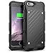 iPhone 6 Battery Case, [Apple MFI certified] Beetle Sport Power Pack Apple iPhone 6 4.7 Inch External Battery charger Case with Holster and Three Changeable Bumpers [Rugged Slim Protection] (Lightning Connector Output, MicroUSB Input) (Black/Black)