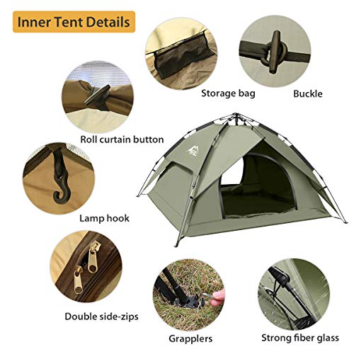 BFULL Instant Pop Up Camping Tents for 23 Person Family, Dome