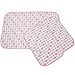 MyKazoe Waterproof Bassinet Play Yard Pad & Lap Pads - Set of 3 (Pink Elephant)