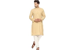 ITOS365 Men Cotton Blend Kurta Pyjama Set Party Fashion Regular Ethinic Wear Indian Dress Gift for Men