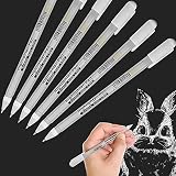 ABEIER Premium XSG Fine Point White Gel Pen Set 6 0.8mm Nibs Artists view 2