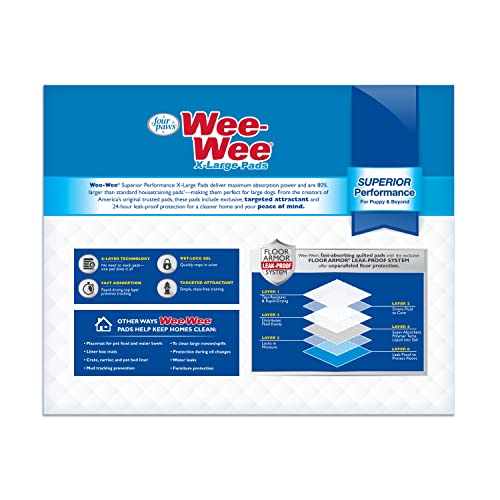Four Paws WeeWee Superior Performance XLarge Dog Pee Pads Dog
