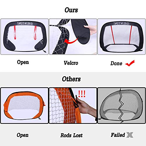 image for WisHome 4ft Foldable Children Pop-Up Play Goal for Outdoors Portable S