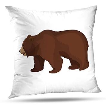 Amazon Com Alricc Brown Bear Graphic White Wild Animal 4 With