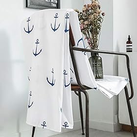 LanMeng Standard Fabric Shower Curtain, Elegance Luxury for Bathroom, Gold Ship's Anchor White Background, Machine… 51rXNzGiohL