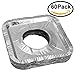 Aprince Stove Burner Covers, 60 Pieces Aluminum Foil Square Gas Stove Burner Covers, Disposable Thicker Bib Liners Covers for Gas Top, 8.7