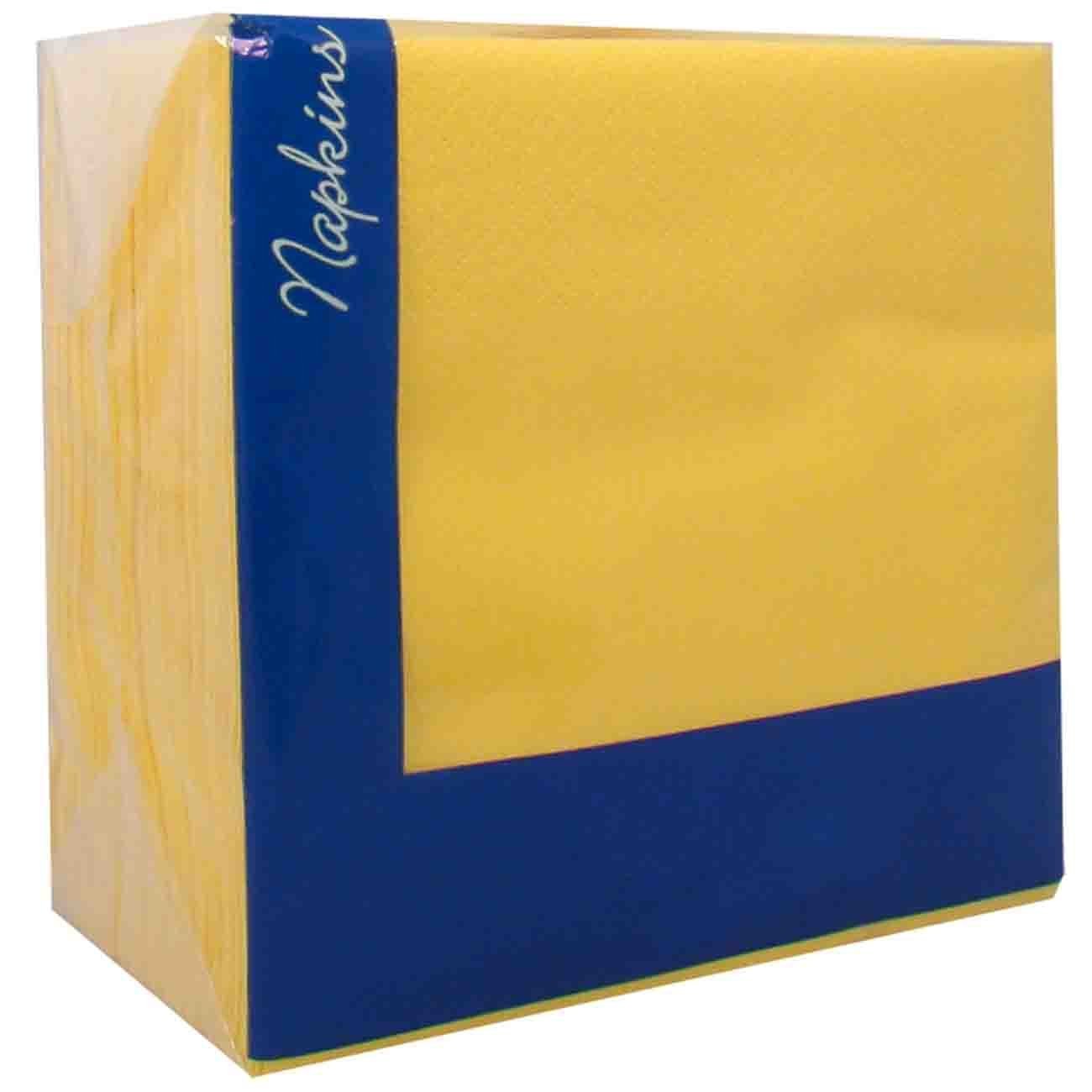 100 x 2ply Daffodil Yellow Napkins 33cm x 33cm